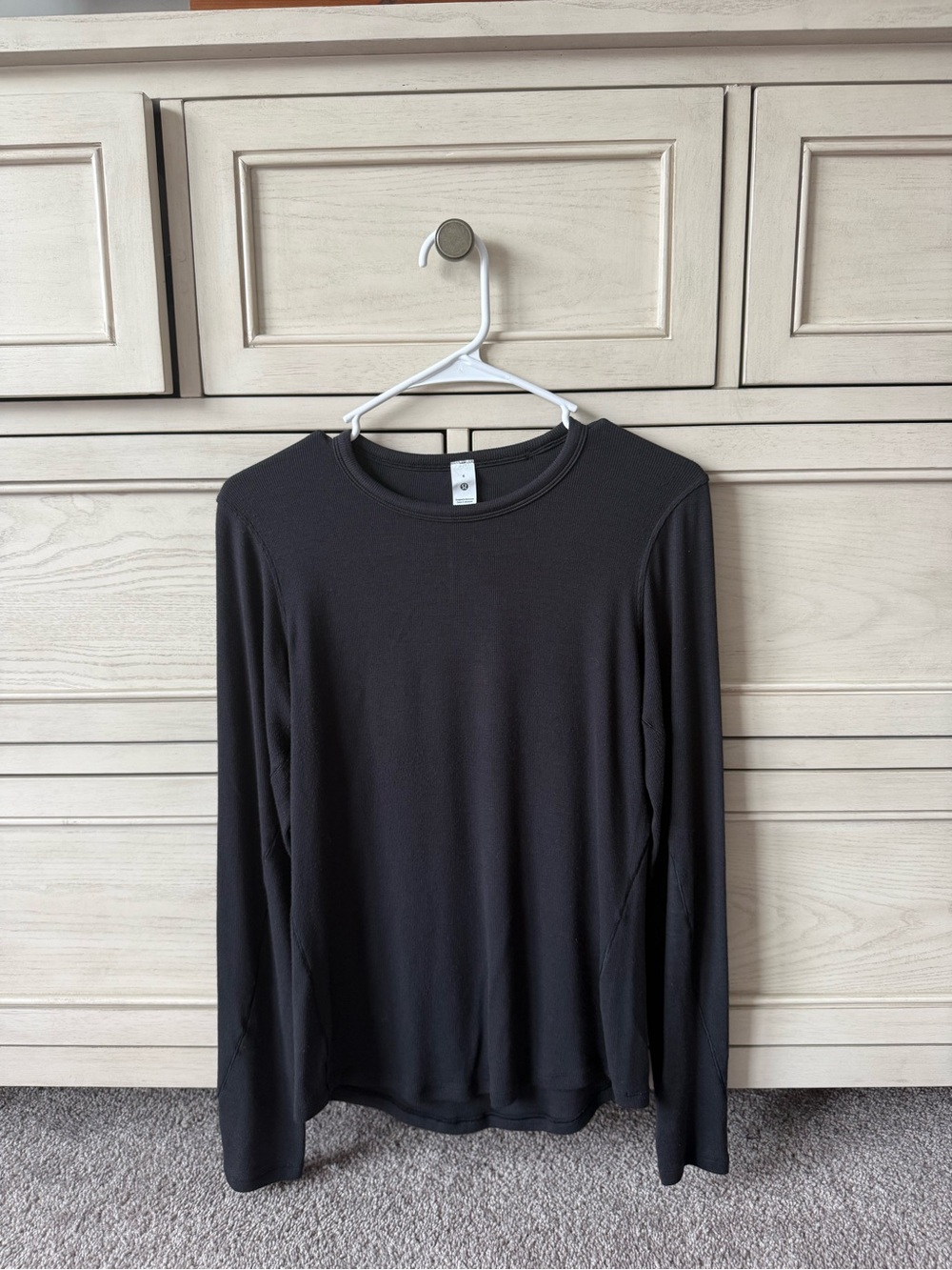 lululemon athletica Black Long-Sleeve Hold Tight Crew Top